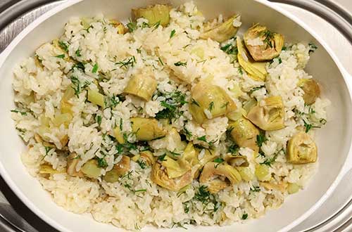 ricetta risotto di carciofi